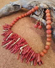Sponge Coral Necklace and earrings