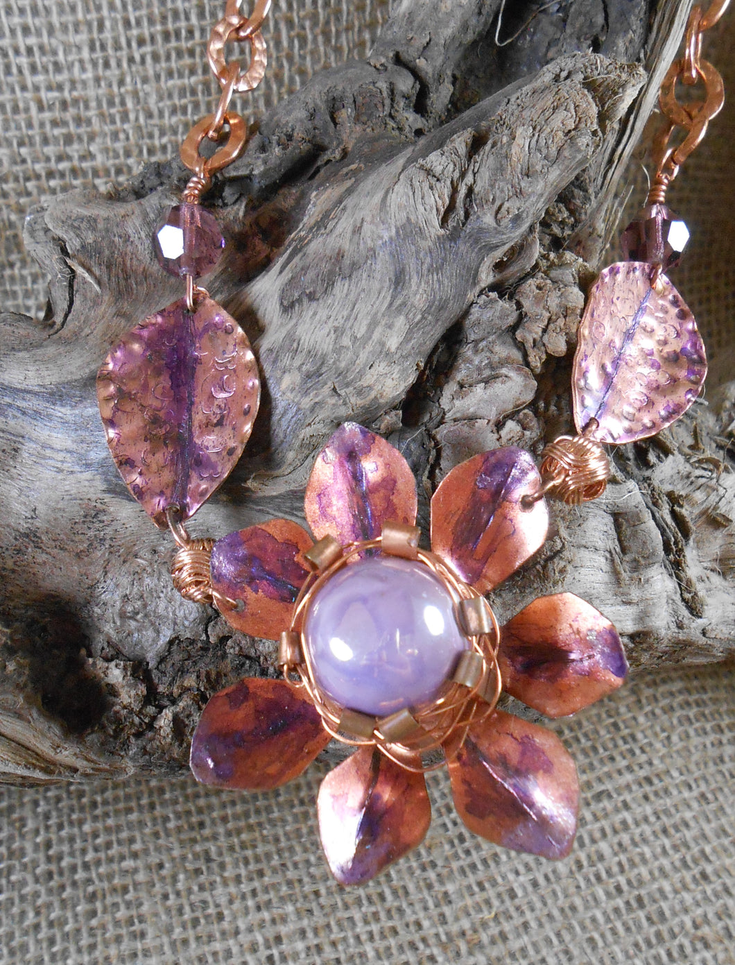 Copper and Moonstone Necklace